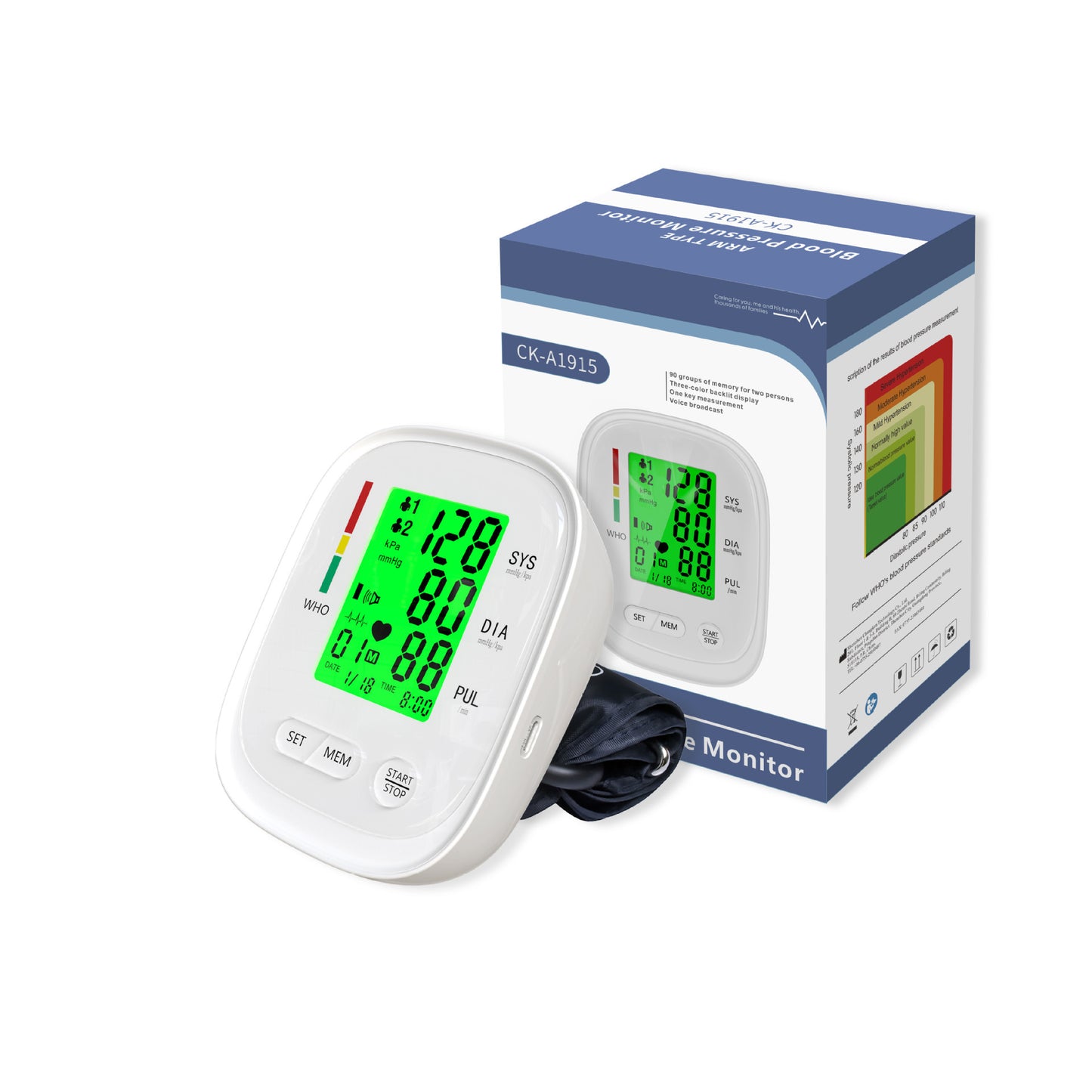 Upper Arm Blood Pressure Meter Household Health Measuring Instrument