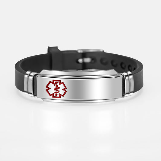 Diabetic silicone bracelet