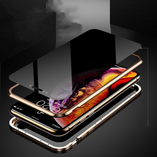 Anti-peep Magnetic Protective Shell Magnetic Privacy Glass Case For Phone