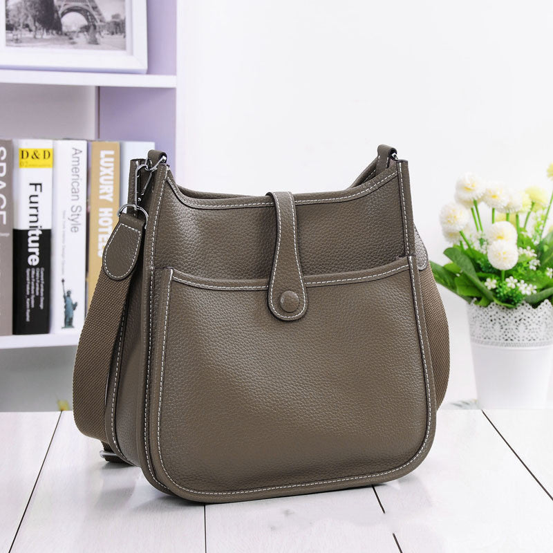 Women Litchi Stria Leather Crossbody Shoulder Togo Classic Purse Handbag Bags H