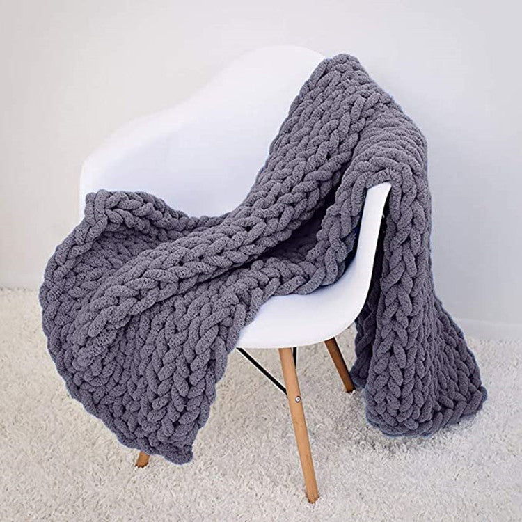 Chenille thick thread blanket handmade blanket